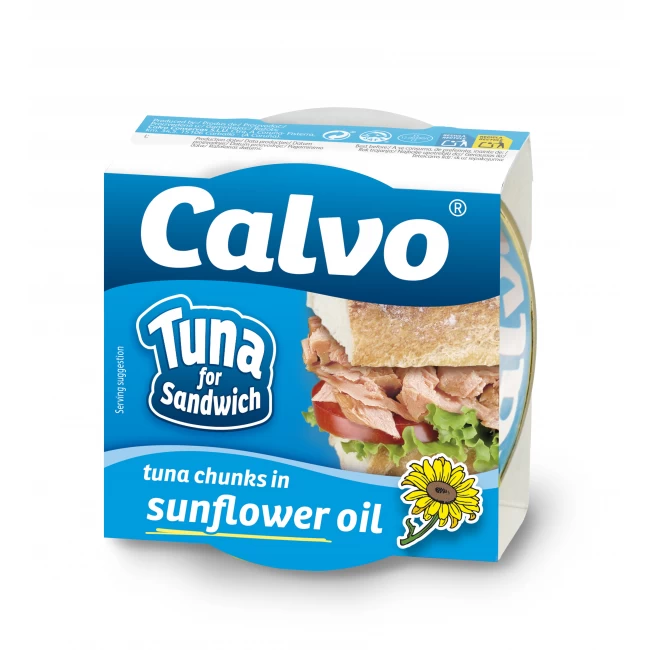 Ton Pentru Sandvis In Ulei Vegetal Calvo 142g
